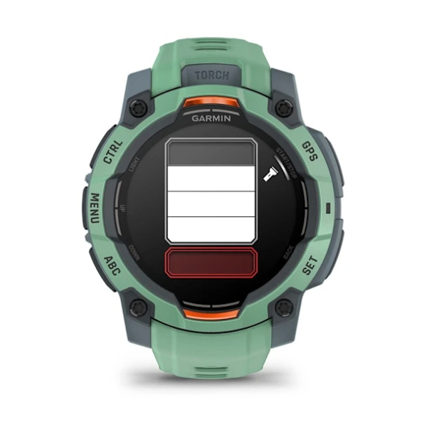 Montre Garmin Instinct 3 - 45mm AMOLED Vert d'Eau Bracelet Silicone