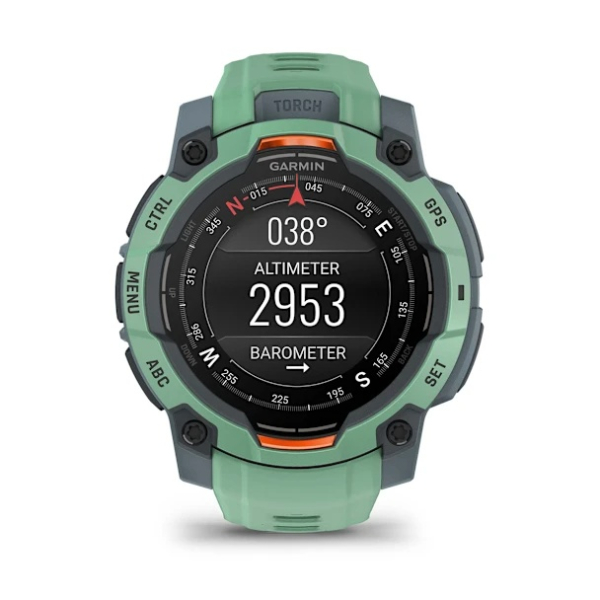 Montre Garmin Instinct 3 - 45mm AMOLED Vert d'Eau Bracelet Silicone