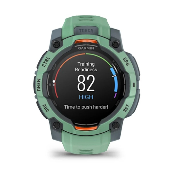 Montre Garmin Instinct 3 - 45mm AMOLED Vert d'Eau Bracelet Silicone