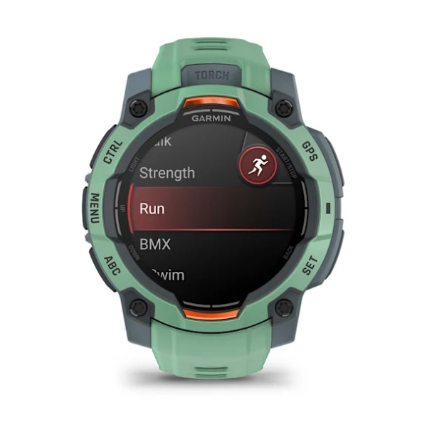 Montre Garmin Instinct 3 - 45mm AMOLED Vert d'Eau Bracelet Silicone