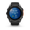 Montre Garmin Fenix 8 AMOLED Acier Gray Bracelet Noir 51mm