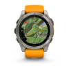 Montre Garmin Fenix 8 AMOLED Sapphire Titane Bracelet Orange 51mm 