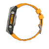 Montre Garmin Fenix 8 AMOLED Sapphire Titane Bracelet Orange 51mm 