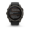 Montre Garmin Fenix 8 Solar Sapphire Titane Bracelet Noir 51mm 