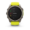 Montre Garmin Fenix 8 Solar Sapphire Titane Bracelet Jaune 51mm 