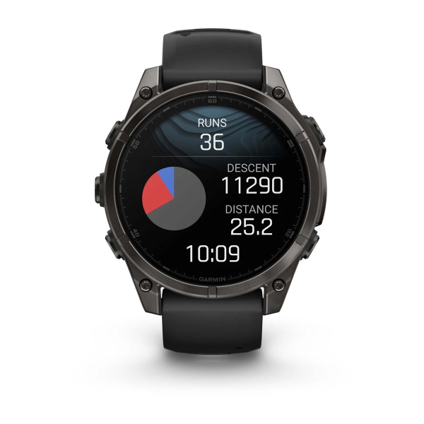 Montre Garmin Fenix 8 AMOLED Sapphire Titane Bracelet Noir 47mm 