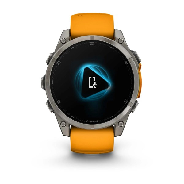 Montre Garmin Fenix 8 AMOLED Sapphire Titane Bracelet Orange 47mm 