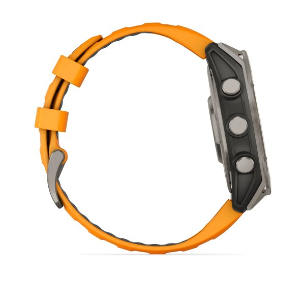 Montre Garmin Fenix 8 AMOLED Sapphire Titane Bracelet Orange 47mm 