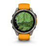 Montre Garmin Fenix 8 AMOLED Sapphire Titane Bracelet Orange 47mm 