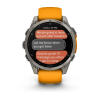 Montre Garmin Fenix 8 AMOLED Sapphire Titane Bracelet Orange 47mm 