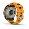 Montre Garmin Fenix 8 AMOLED Sapphire Titane Bracelet Orange 47mm 