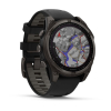 Montre Garmin Fenix 8 Solar Sapphire Titane Bracelet Noir 47mm 