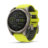 Montre Garmin Fenix 8 Solar Sapphire Titane Bracelet Jaune 47mm 