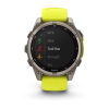 Montre Garmin Fenix 8 Solar Sapphire Titane Bracelet Jaune 47mm 