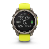 Montre Garmin Fenix 8 Solar Sapphire Titane Bracelet Jaune 47mm 