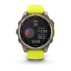 Montre Garmin Fenix 8 Solar Sapphire Titane Bracelet Jaune 47mm 