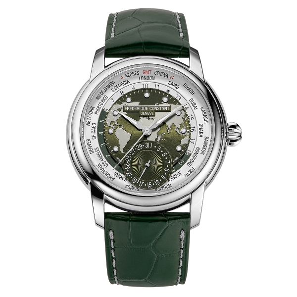 Montre Frederique Constant Manufacture Classic Worldtimer Cadran Vert