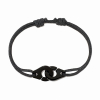 Bracelet Dinh Van Menottes R15 sur cordon Titane noir