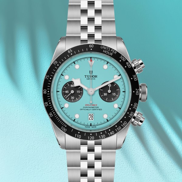 MONTRE HOMME TUDOR BLACK BAY CHRONO "FLAMINGO BLUE"