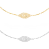 Duo de Bracelets Dinh Van Menottes R5 Or Jaune & Blanc