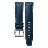 Bracelet Montre Longines Spirit 22mm Cuir Bleu Semi Mat