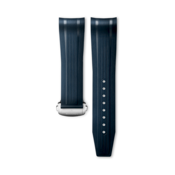 Bracelet Montre Longines Spirit 22mm Cuir Bleu Semi Mat