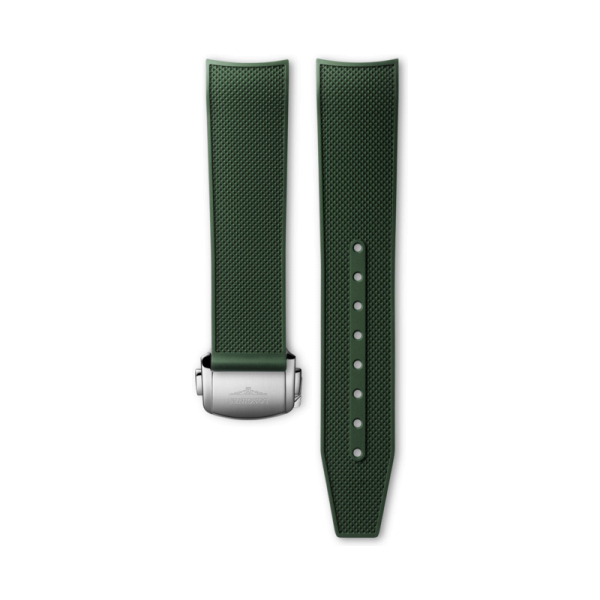 Bracelet Montre Longines Spirit 21mm Caoutchouc Vert