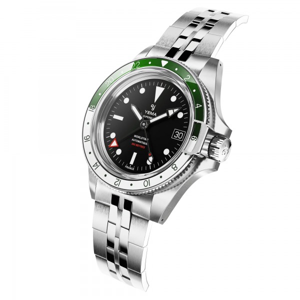 Montre Yema SUPERMAN 500 GMT 39mm Bracelet Acier