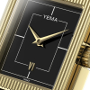 Montre Yema Radiance Dorée Quartz Cadran Noir Brillant