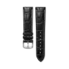 Bracelet Montre Longines Master Collection 20mm Cuir Alligator Noir Mat