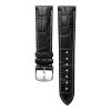 Bracelet Montre Longines Master Collection 20mm Cuir Alligator Noir Mat