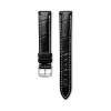 Bracelet Montre Longines Master Collection 15mm Cuir Alligator Noir Mat