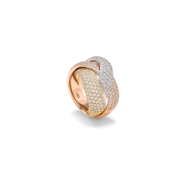 Bague Daniel Gerard Or Rose Saphir Rose & Diamants