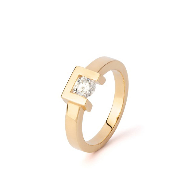 Bague Tom G Moderne Or Jaune Diamants 0.48ct