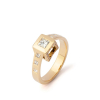 Solitaire Tom G Cube Or Jaune Diamants 0.78ct