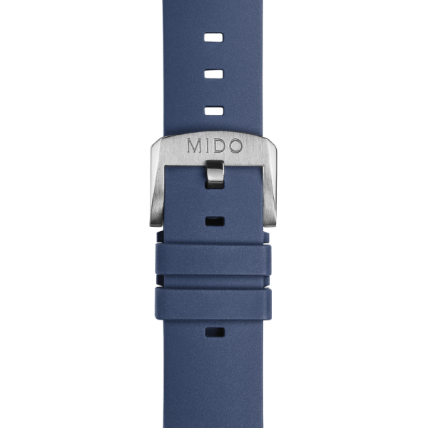 Bracelet Mido Multifort TV Big Date Caoutchouc Bleu 22mm