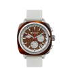 Montre Briston Clubmaster Regatta Cadran Noyer Bracelet Nato Blanc