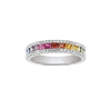 Alliance Rainbow Or Blanc Arc-En-Ciel Diamants Saphirs Multicolores