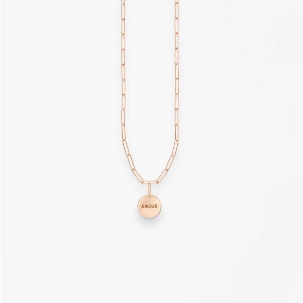 Collier Vanrycke Shaman Amour Or rose 18k 42cm