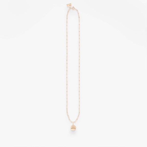 Collier Vanrycke Shaman Porte Bonheur Or rose 18k 42cm