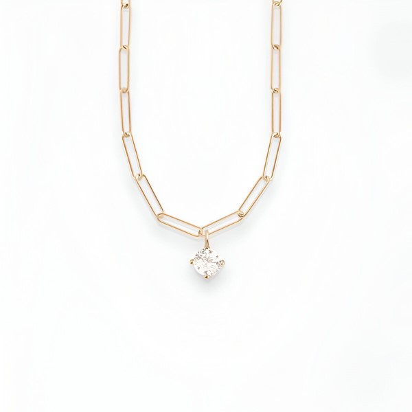 Collier Vanrycke Shaman Diamant Or rose 18k 42cm