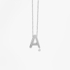 Collier Vanrycke ABÉCÉDAIRE "A" Diamant Or Blanc 18k 