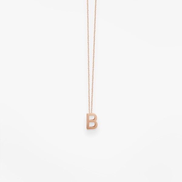 Collier Vanrycke ABÉCÉDAIRE "B" Or rose 18k