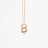 Collier Vanrycke ABÉCÉDAIRE "B" Diamant Or rose 18k 