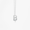 Collier Vanrycke ABÉCÉDAIRE "B" Diamant Or Blanc 18k 