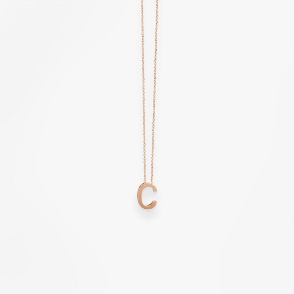 Collier Vanrycke ABÉCÉDAIRE "C" Or rose 18k