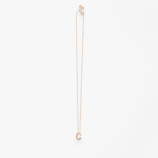 Collier Vanrycke ABÉCÉDAIRE "C" Or rose 18k