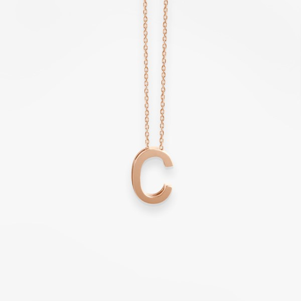 Collier Vanrycke ABÉCÉDAIRE "C" Or rose 18k