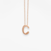 Collier Vanrycke ABÉCÉDAIRE "C" Or rose 18k