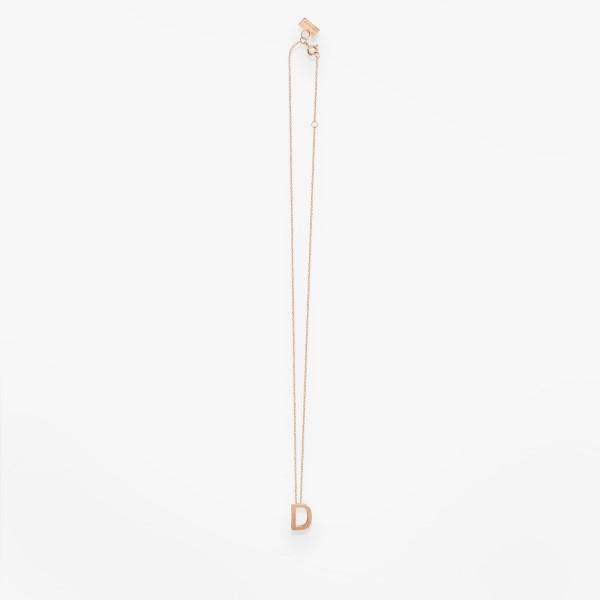 Collier Vanrycke ABÉCÉDAIRE "D" Or rose 18k